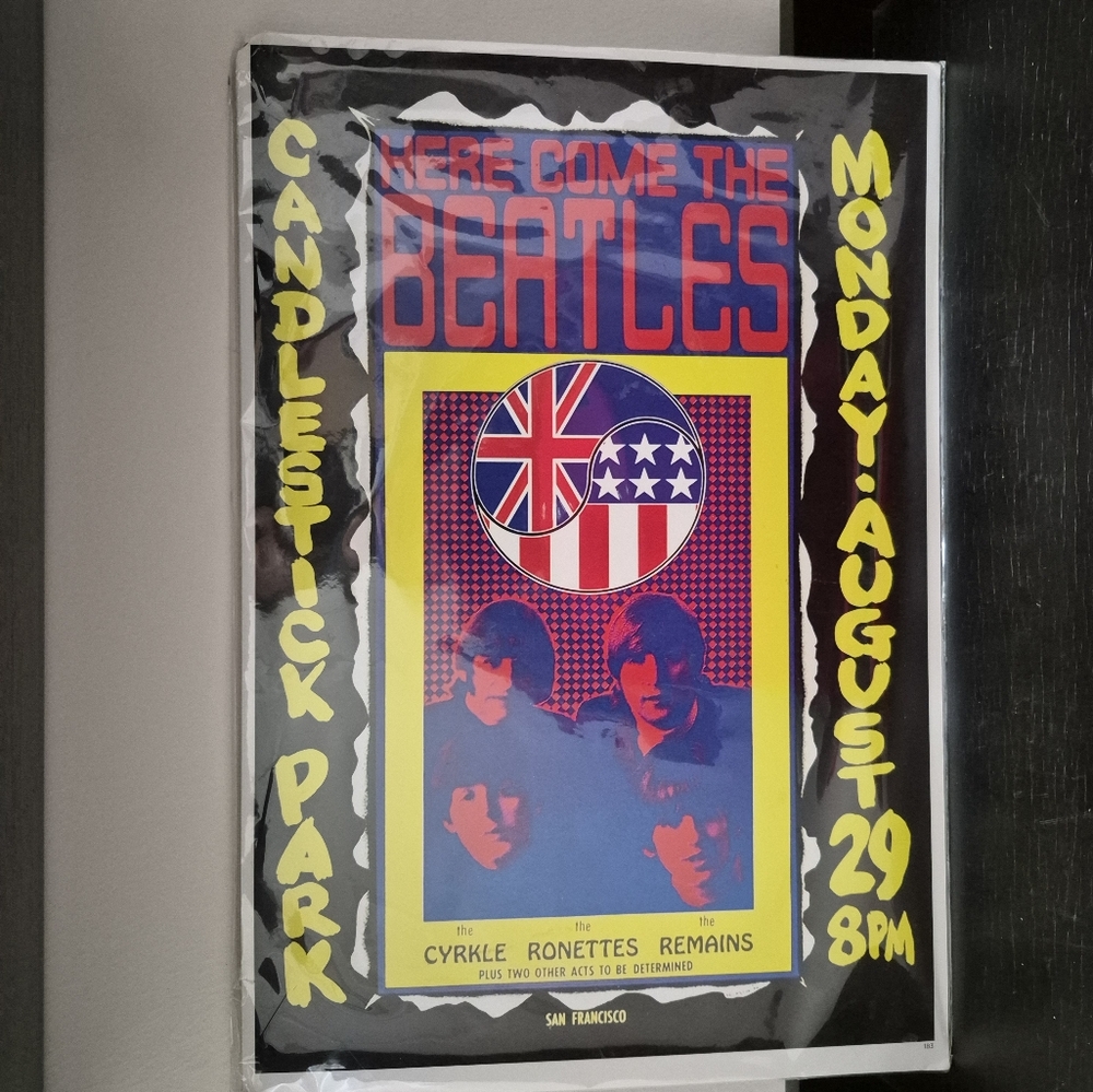 The Beatles Candlestick Park 13" x 19" Re-Print Music Concert Poster